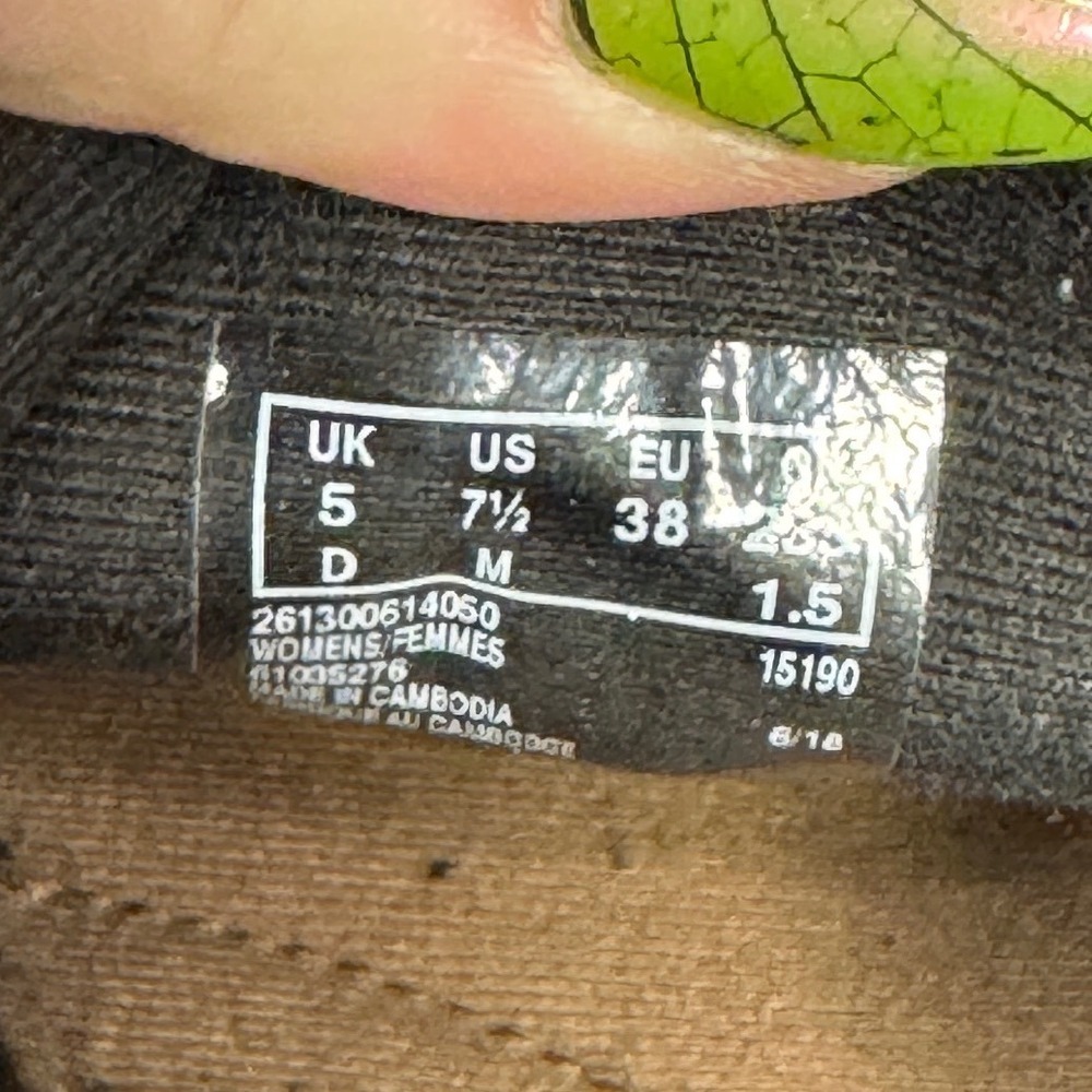 Clarks Collection Cushion Soft Womens 7.5 Black Leather Grey Fabric Oxfords - Picture 7 of 7